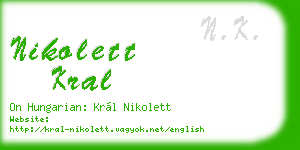 nikolett kral business card